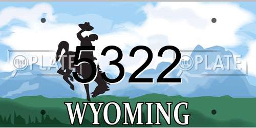 5322 Wyoming License Plate