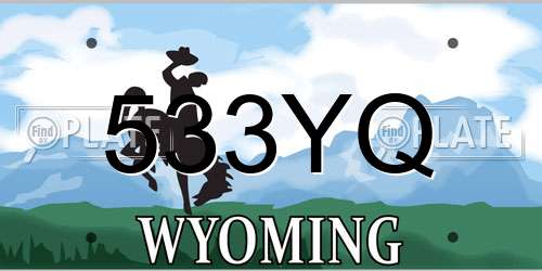 533YQ Wyoming License Plate