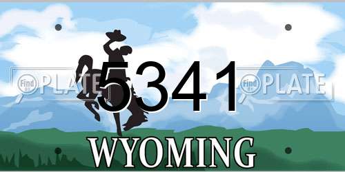 5341 Wyoming License Plate