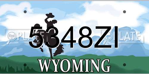 5348ZI Wyoming License Plate