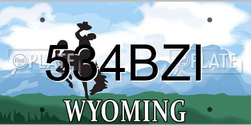 534BZI Wyoming License Plate