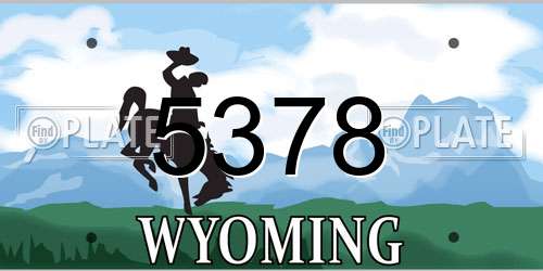 5378 Wyoming License Plate