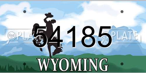 54185 Wyoming License Plate