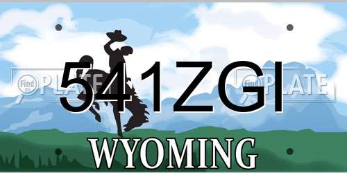 541ZGI Wyoming License Plate