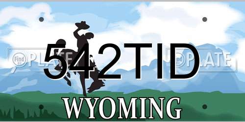 542TID Wyoming License Plate