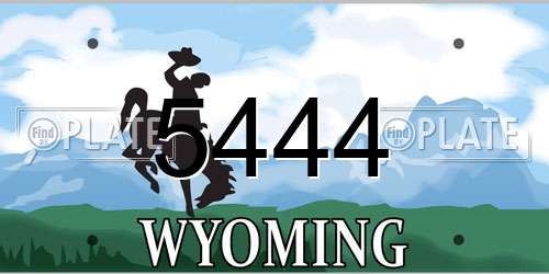 5444 Wyoming License Plate