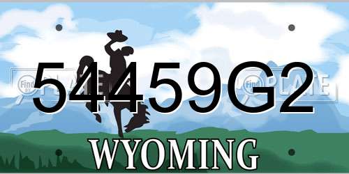 54459G2 Wyoming License Plate