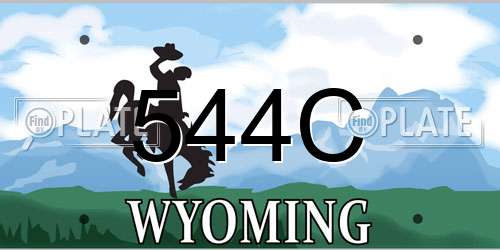 544C Wyoming License Plate