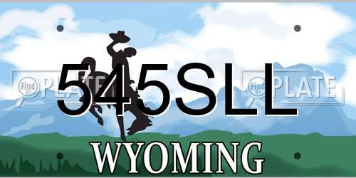 545SLL Wyoming License Plate