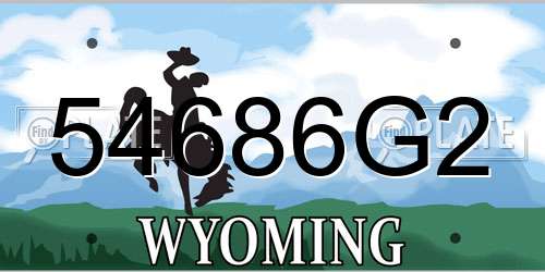 54686G2 Wyoming License Plate