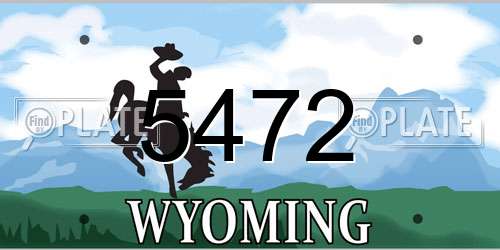 5472 Wyoming License Plate