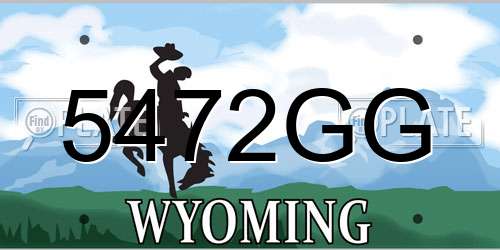 5472GG Wyoming License Plate