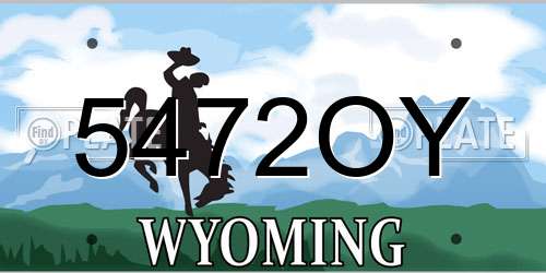5472OY Wyoming License Plate