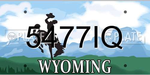 5477IQ Wyoming License Plate