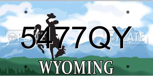 5477QY Wyoming License Plate