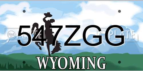 547ZGG Wyoming License Plate