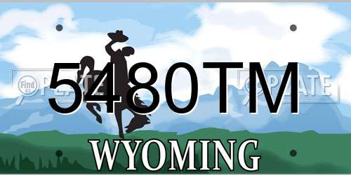 5480TM Wyoming License Plate