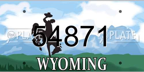 54871 Wyoming License Plate