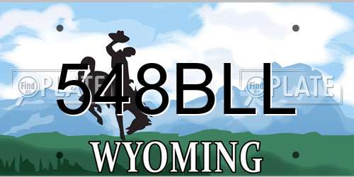 548BLL Wyoming License Plate