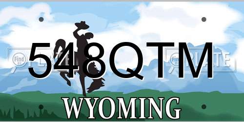 548QTM Wyoming License Plate