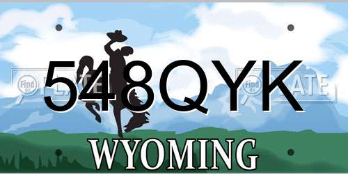 548QYK Wyoming License Plate
