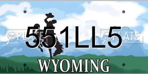 551LL5 Wyoming License Plate