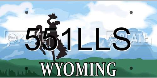 551LLS Wyoming License Plate