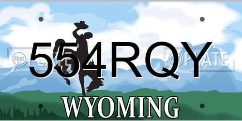 554RQY Wyoming License Plate