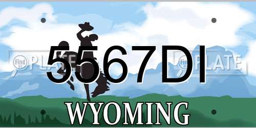 5567DI Wyoming License Plate