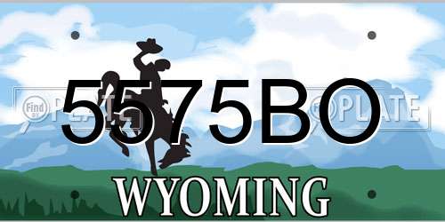 5575BO Wyoming License Plate