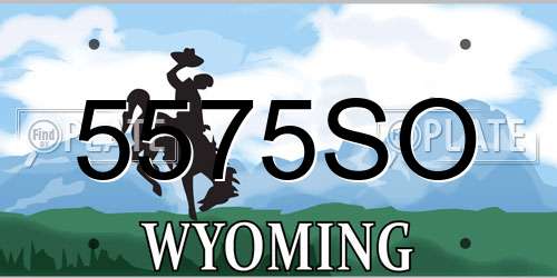 5575SO Wyoming License Plate