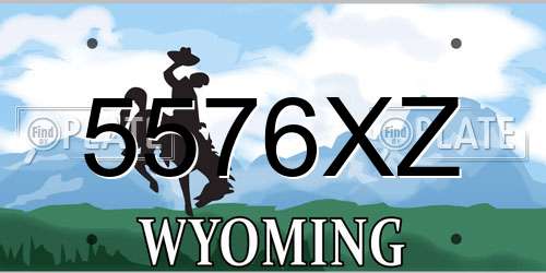 5576XZ Wyoming License Plate