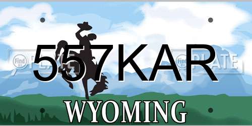 557KAR Wyoming License Plate