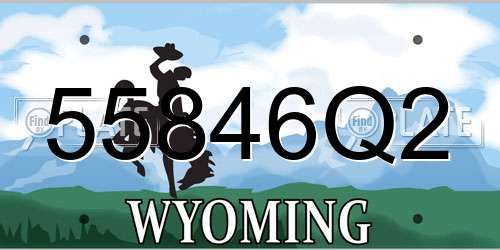 55846Q2 Wyoming License Plate