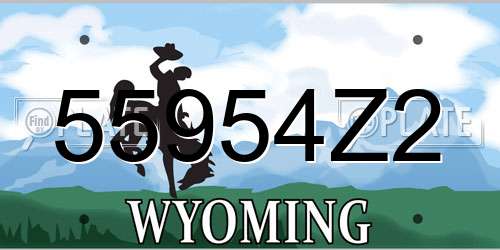 55954Z2 Wyoming License Plate