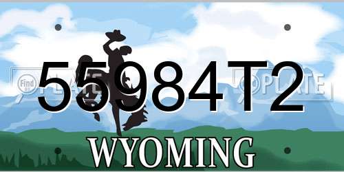55984T2 Wyoming License Plate