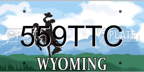 559TTC Wyoming License Plate