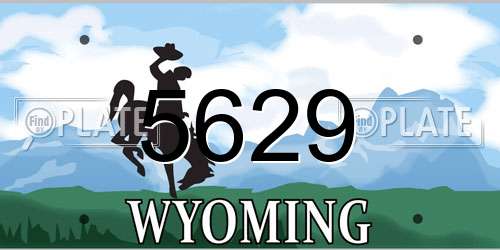 5629 Wyoming License Plate