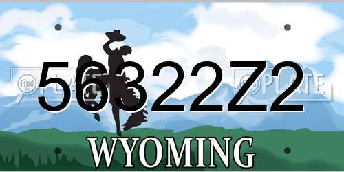 56322Z2 Wyoming License Plate
