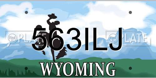 563ILJ Wyoming License Plate