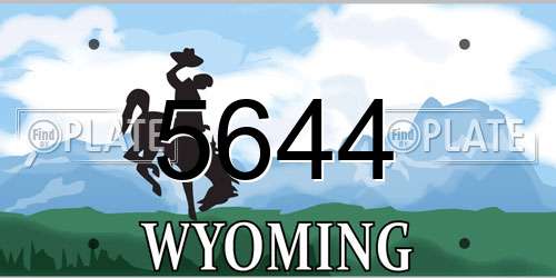 5644 Wyoming License Plate