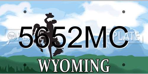 5652MC Wyoming License Plate
