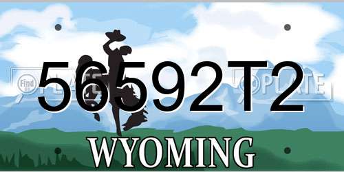 56592T2 Wyoming License Plate