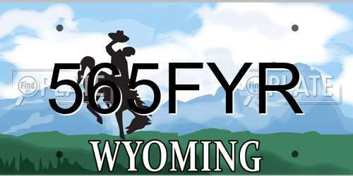 565FYR Wyoming License Plate