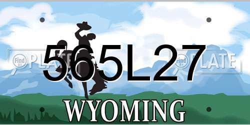 565L27 Wyoming License Plate