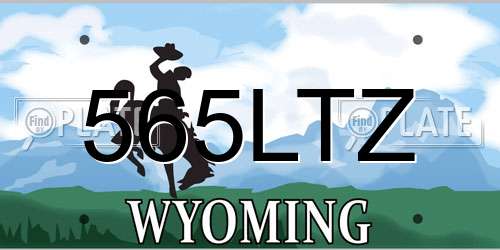 565LTZ Wyoming License Plate