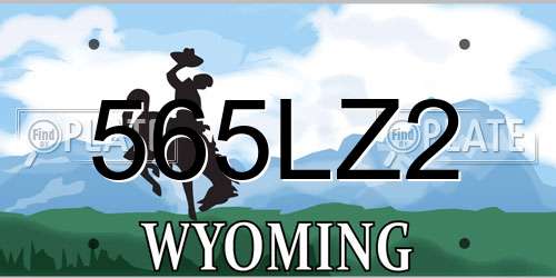 565LZ2 Wyoming License Plate