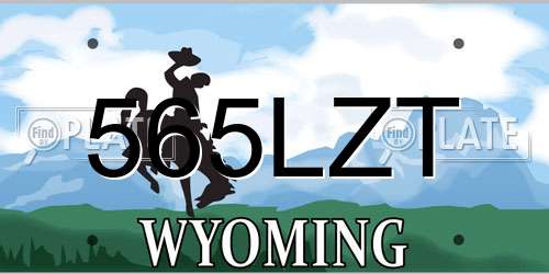 565LZT Wyoming License Plate