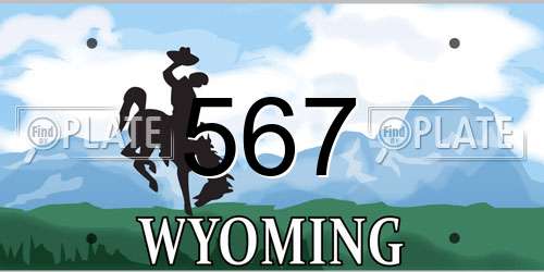 567 Wyoming License Plate
