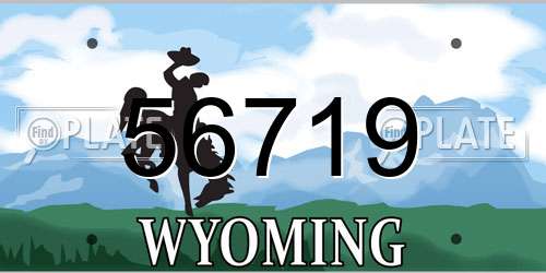 56719 Wyoming License Plate